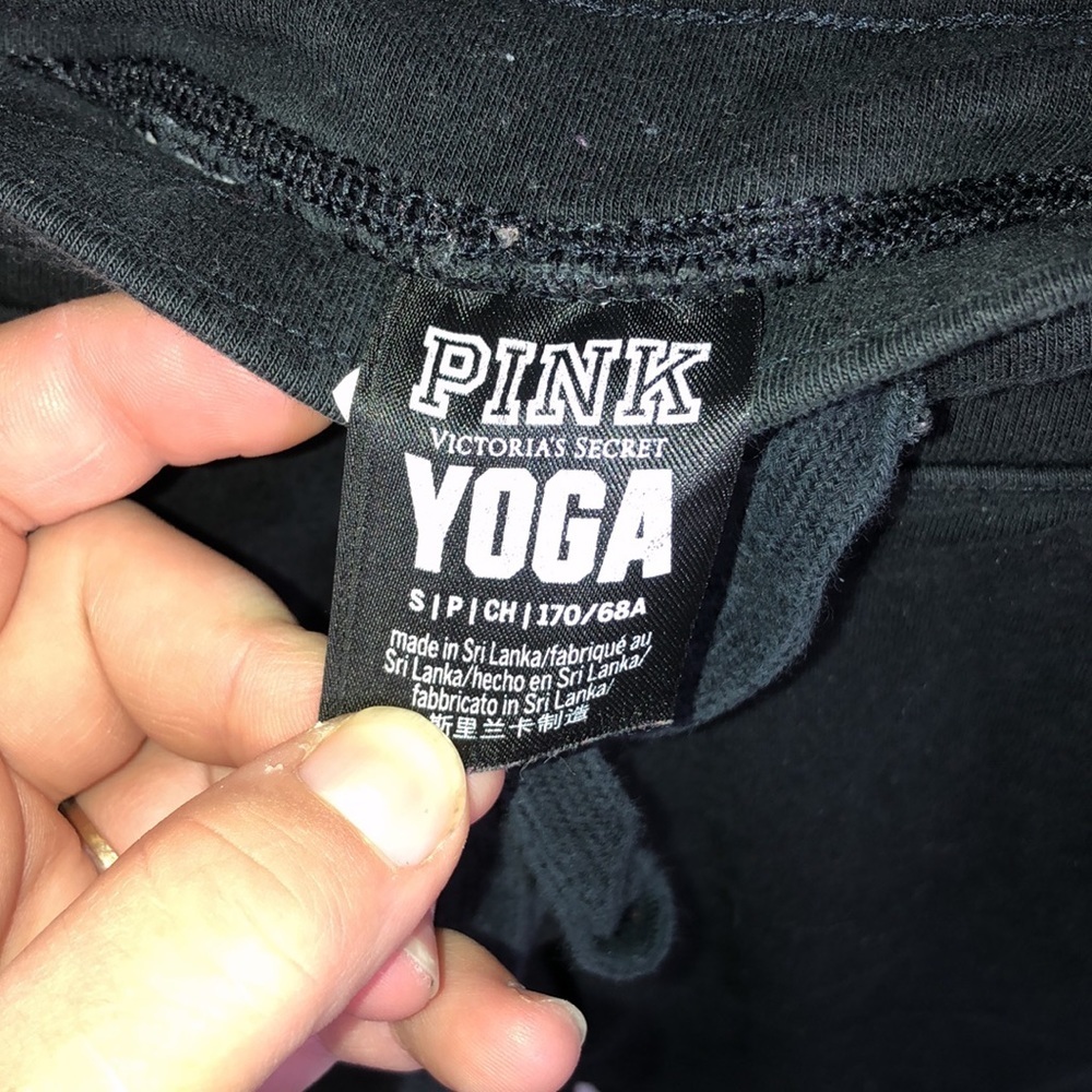 Pink Victoria’s Secret leggings yoga style pants size small black and white​​ - Picture 3 of 5